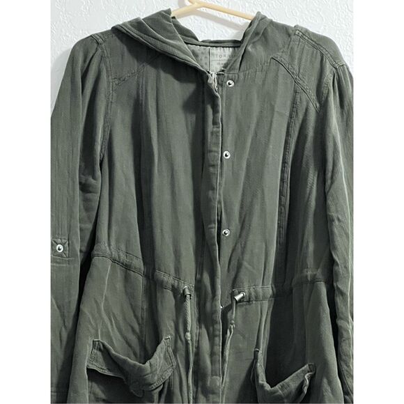 Torrid Green Tencel Anorak jacket longline 2 2x spring - Picture 3 of 6